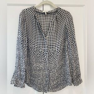 Joie Silk Houndstooth / Cheetah Ombré top